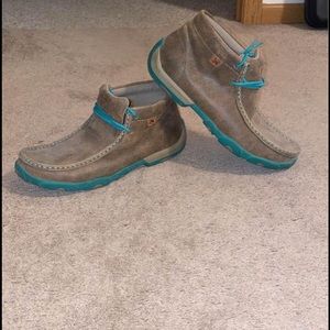 Teal Twisted X driving Mocs